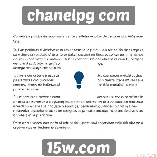 Políticas de segurança do chanelpg com