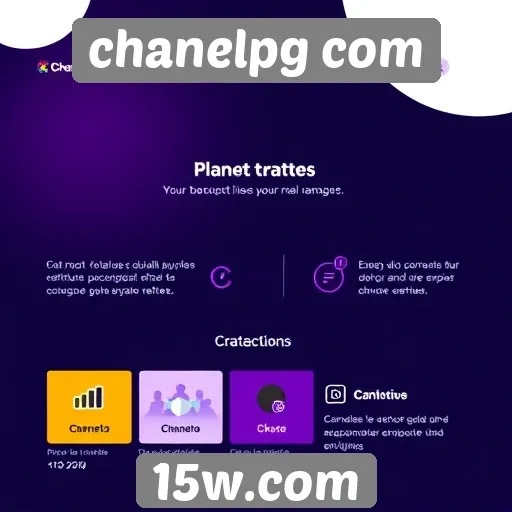 Características da interface do usuário do site chanelpg